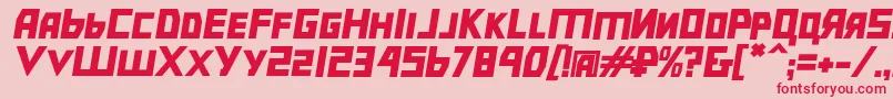 Bolshevikbdobl Font – Red Fonts on Pink Background