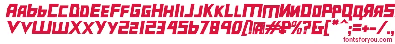 Bolshevikbdobl Font – Red Fonts on White Background