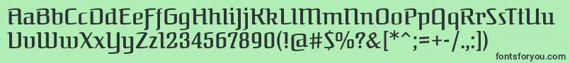 フォントFederantRegular – 緑の背景に黒い文字