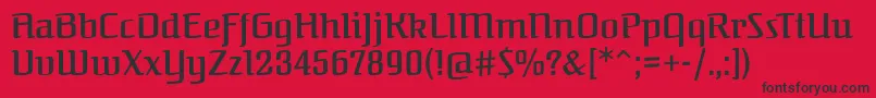 フォントFederantRegular – 赤い背景に黒い文字