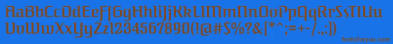 Шрифт FederantRegular – коричневые шрифты на синем фоне