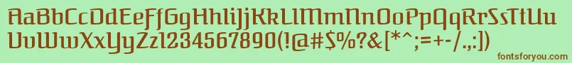 FederantRegular Font – Brown Fonts on Green Background