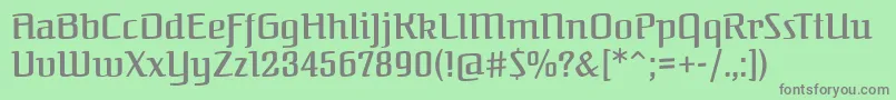 フォントFederantRegular – 緑の背景に灰色の文字