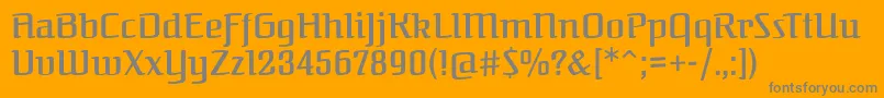 フォントFederantRegular – オレンジの背景に灰色の文字