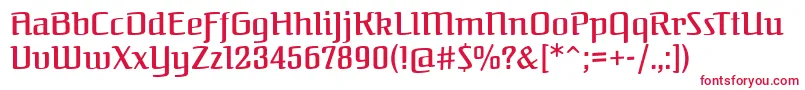 フォントFederantRegular – 白い背景に赤い文字