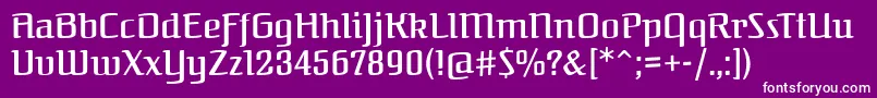 フォントFederantRegular – 紫の背景に白い文字