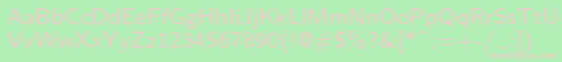 Lmsans8Regular Font – Pink Fonts on Green Background