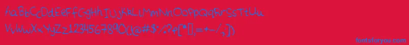 Daisies Font – Blue Fonts on Red Background