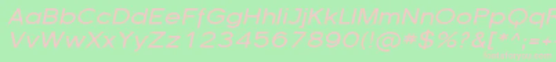 FlorencesansExpItalic Font – Pink Fonts on Green Background