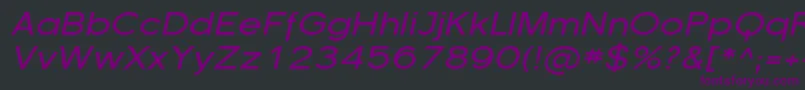 FlorencesansExpItalic Font – Purple Fonts on Black Background