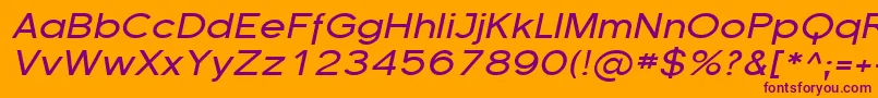 FlorencesansExpItalic Font – Purple Fonts on Orange Background