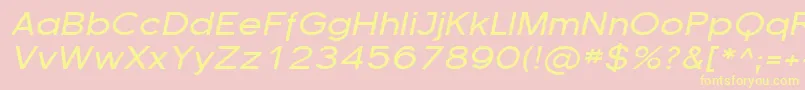 FlorencesansExpItalic Font – Yellow Fonts on Pink Background