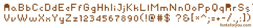 Yapix-fontti – ruskeat fontit valkoisella taustalla