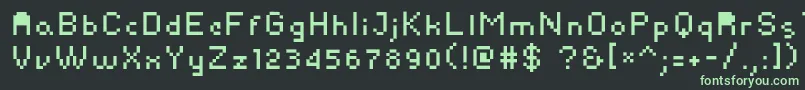 フォントYapix – 黒い背景に緑の文字