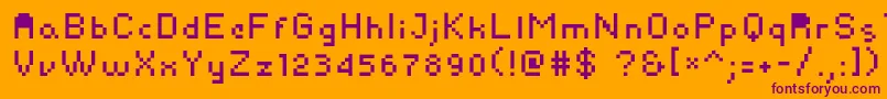 Yapix Font – Purple Fonts on Orange Background
