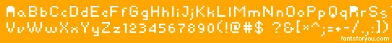 Yapix Font – White Fonts on Orange Background