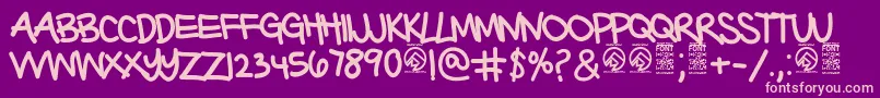 BarterwithagypsyRegular Font – Pink Fonts on Purple Background