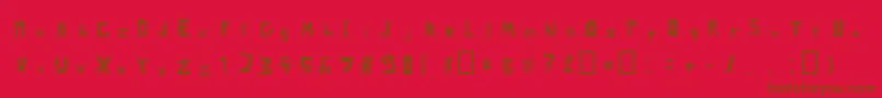 PixelSignboardRegularMac Font – Brown Fonts on Red Background