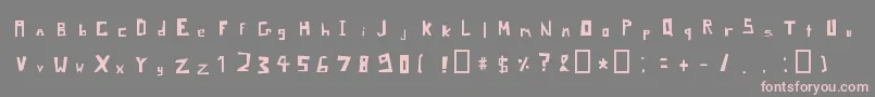 PixelSignboardRegularMac Font – Pink Fonts on Gray Background