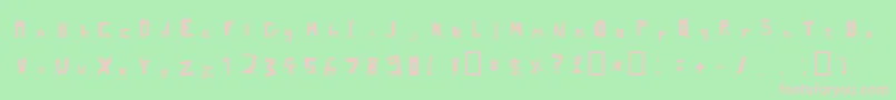 Czcionka PixelSignboardRegularMac – różowe czcionki na zielonym tle