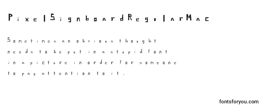 PixelSignboardRegularMac Font