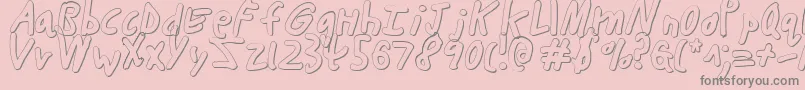 ButtonsTheBear3D Font – Gray Fonts on Pink Background