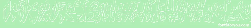 ButtonsTheBear3D Font – White Fonts on Green Background