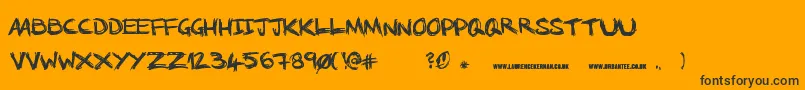 NoRunningInTheHalls Font – Black Fonts on Orange Background