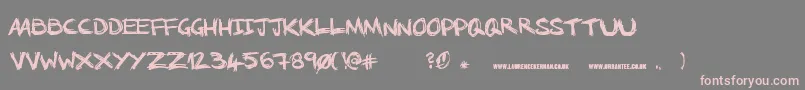 NoRunningInTheHalls Font – Pink Fonts on Gray Background