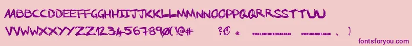 NoRunningInTheHalls Font – Purple Fonts on Pink Background