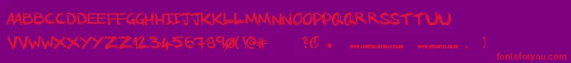 NoRunningInTheHalls Font – Red Fonts on Purple Background