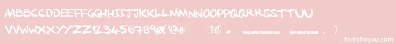 NoRunningInTheHalls Font – White Fonts on Pink Background