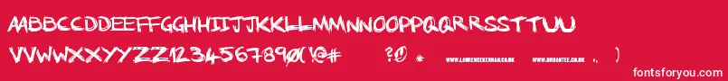 NoRunningInTheHalls Font – White Fonts on Red Background