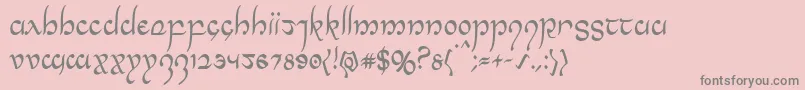 Шрифт Halfelvencond – серые шрифты на розовом фоне