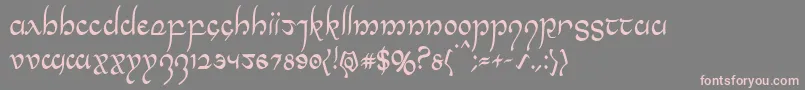 Halfelvencond Font – Pink Fonts on Gray Background