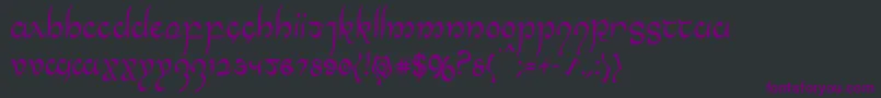 Halfelvencond Font – Purple Fonts on Black Background