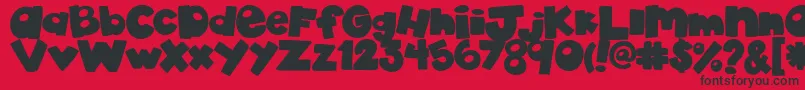 AkadylanPlain Font – Black Fonts on Red Background