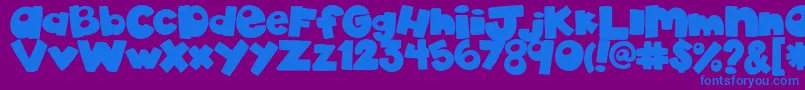 AkadylanPlain Font – Blue Fonts on Purple Background