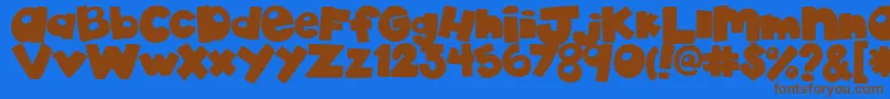 AkadylanPlain Font – Brown Fonts on Blue Background