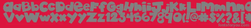 AkadylanPlain Font – Gray Fonts on Red Background