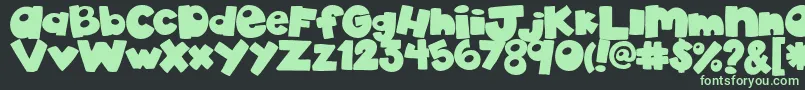 AkadylanPlain Font – Green Fonts on Black Background