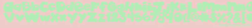 AkadylanPlain Font – Green Fonts on Pink Background