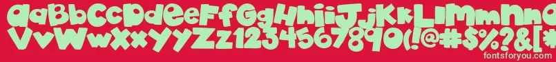 AkadylanPlain Font – Green Fonts on Red Background
