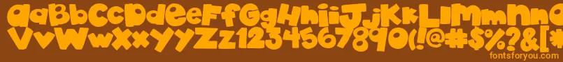AkadylanPlain Font – Orange Fonts on Brown Background