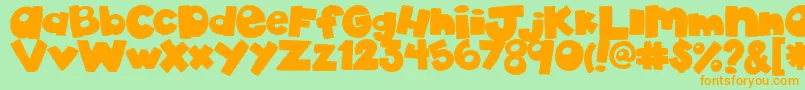 AkadylanPlain Font – Orange Fonts on Green Background