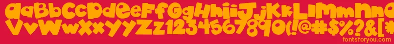 AkadylanPlain Font – Orange Fonts on Red Background