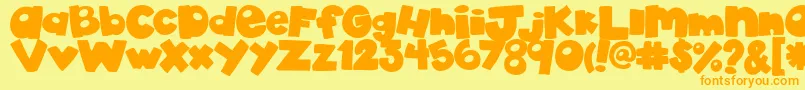 AkadylanPlain Font – Orange Fonts on Yellow Background