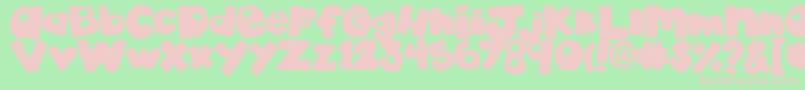 AkadylanPlain Font – Pink Fonts on Green Background