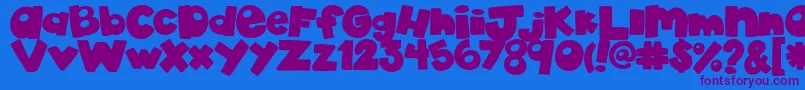 AkadylanPlain Font – Purple Fonts on Blue Background