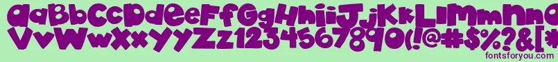 AkadylanPlain Font – Purple Fonts on Green Background